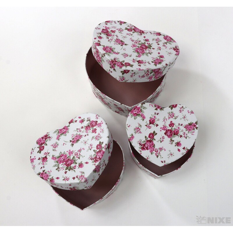 KRABICE SRDCE 13x7cm 11x6 10x5*