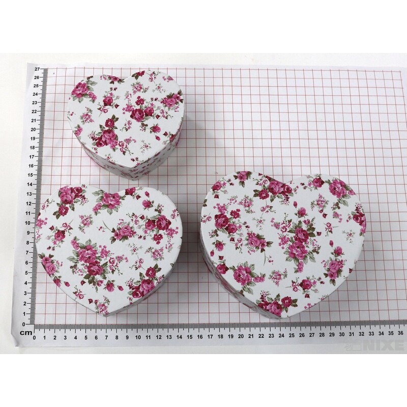 KRABICE SRDCE 13x7cm 11x6 10x5*