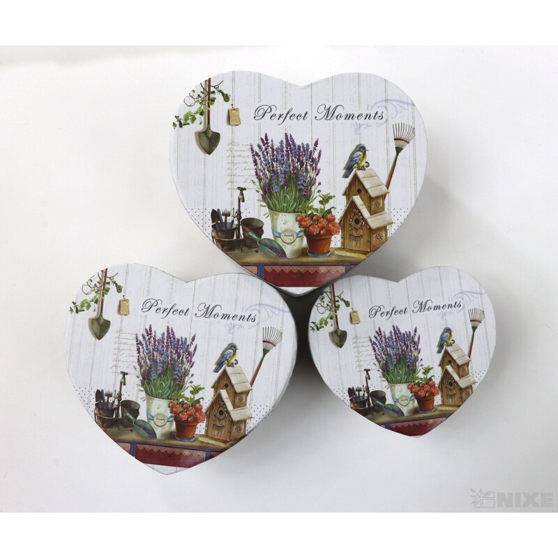 KRABICE SRDCE 13x7cm 11x6 10x5*