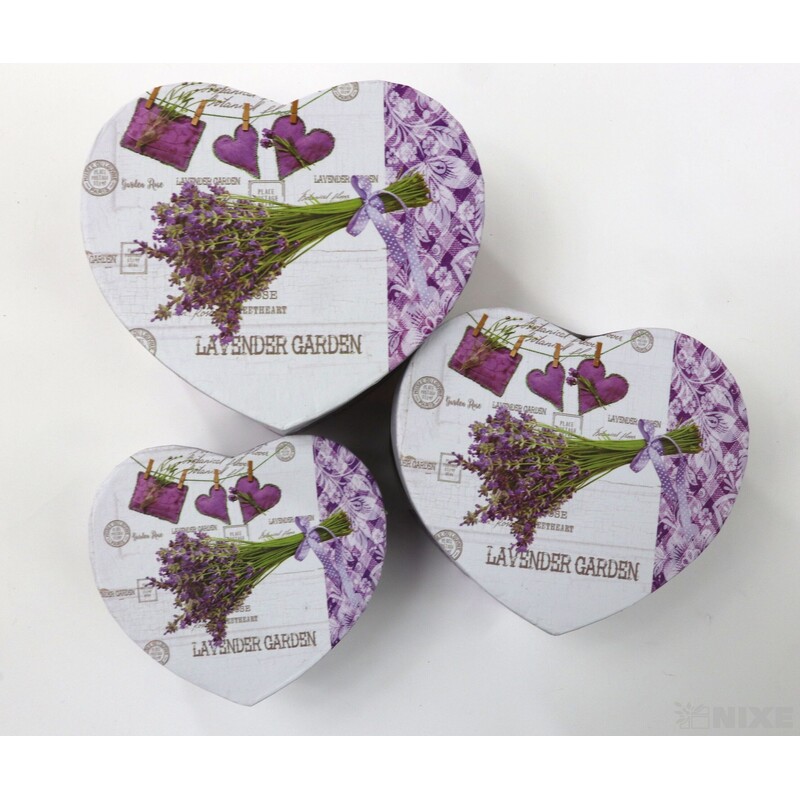 KRABICE SRDCE 13x7cm 11x6 10x5*