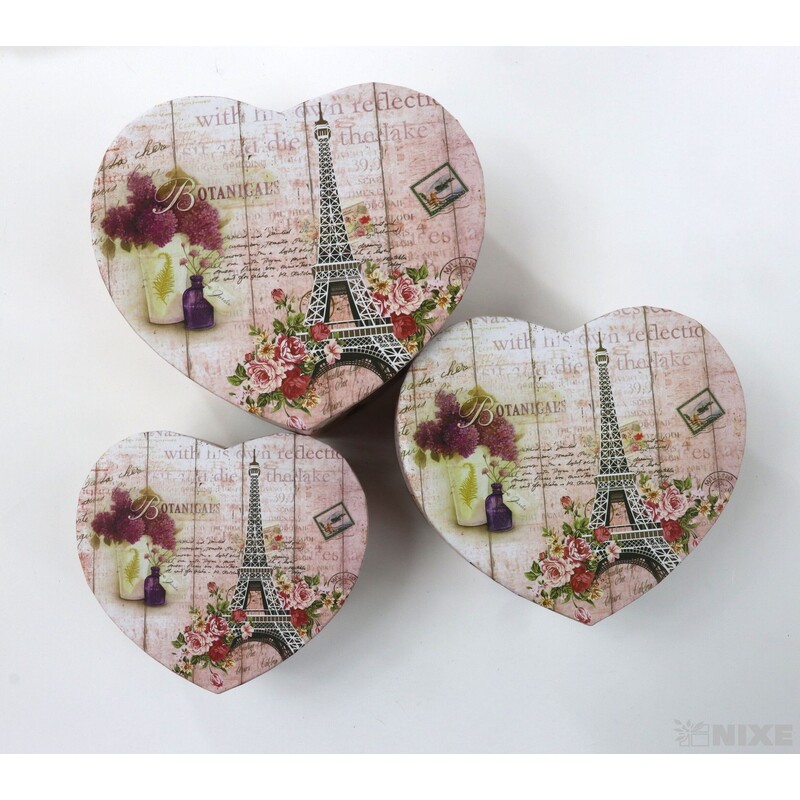 KRABICE SRDCE 13x7cm 11x6 10x5*