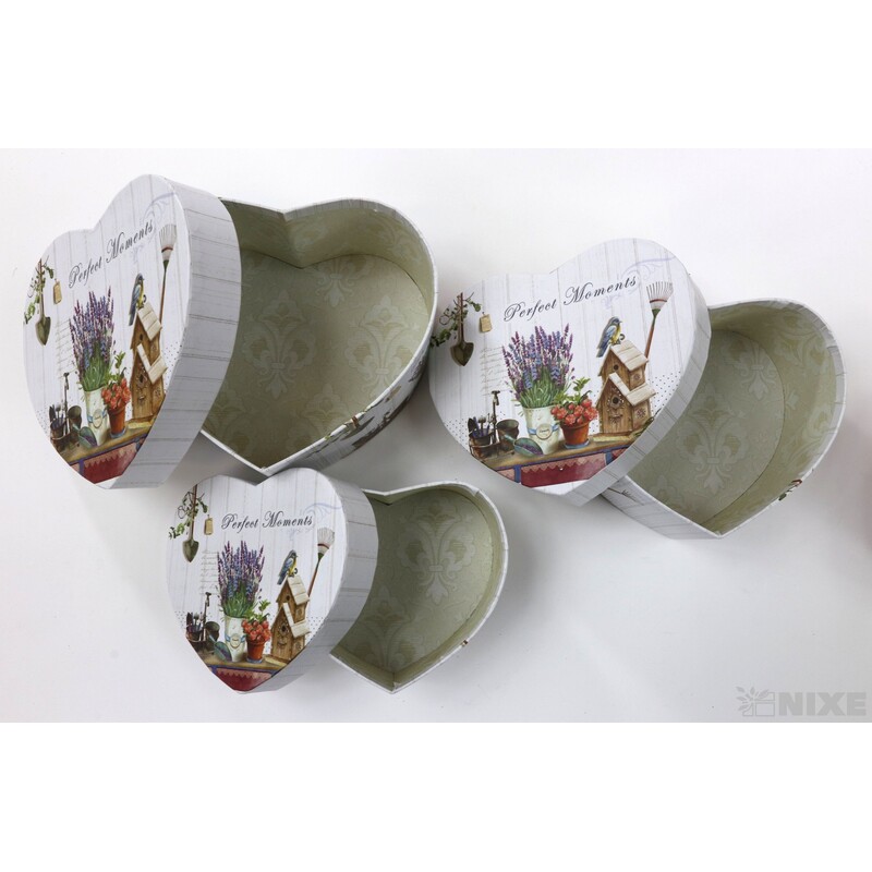 KRABICE SRDCE 13x7cm 11x6 10x5*