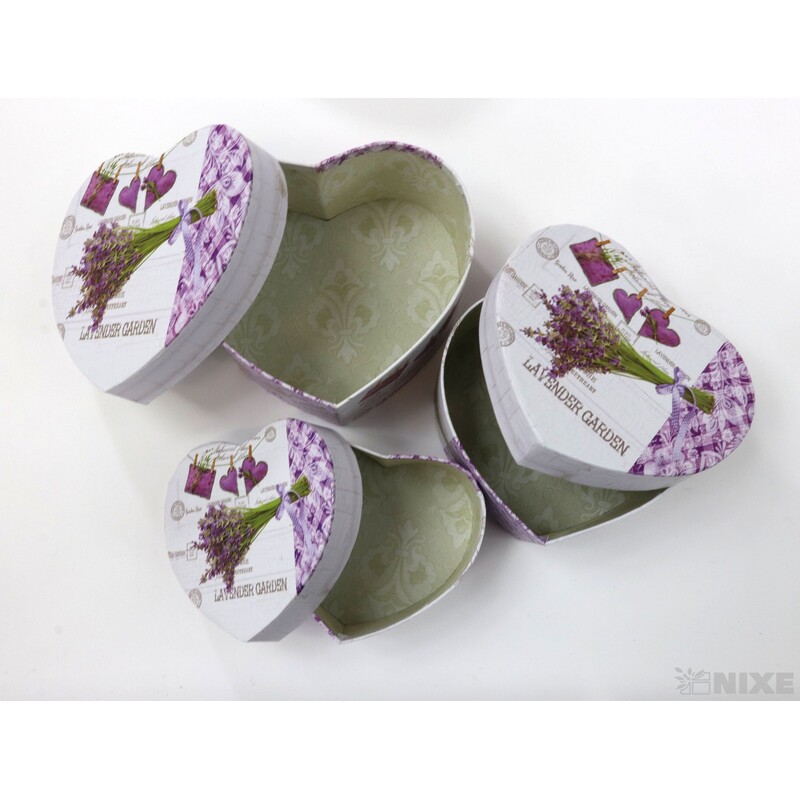 KRABICE SRDCE 13x7cm 11x6 10x5*