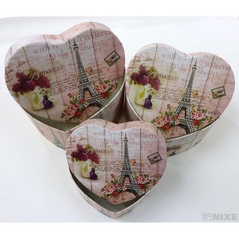 KRABICE SRDCE 13x7cm 11x6 10x5*