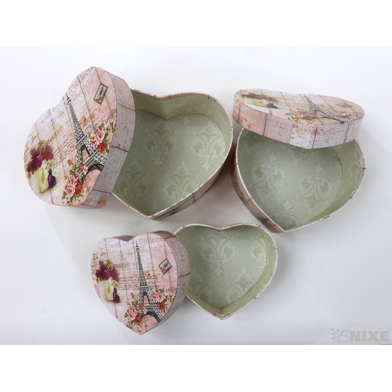 KRABICE SRDCE 13x7cm 11x6 10x5*