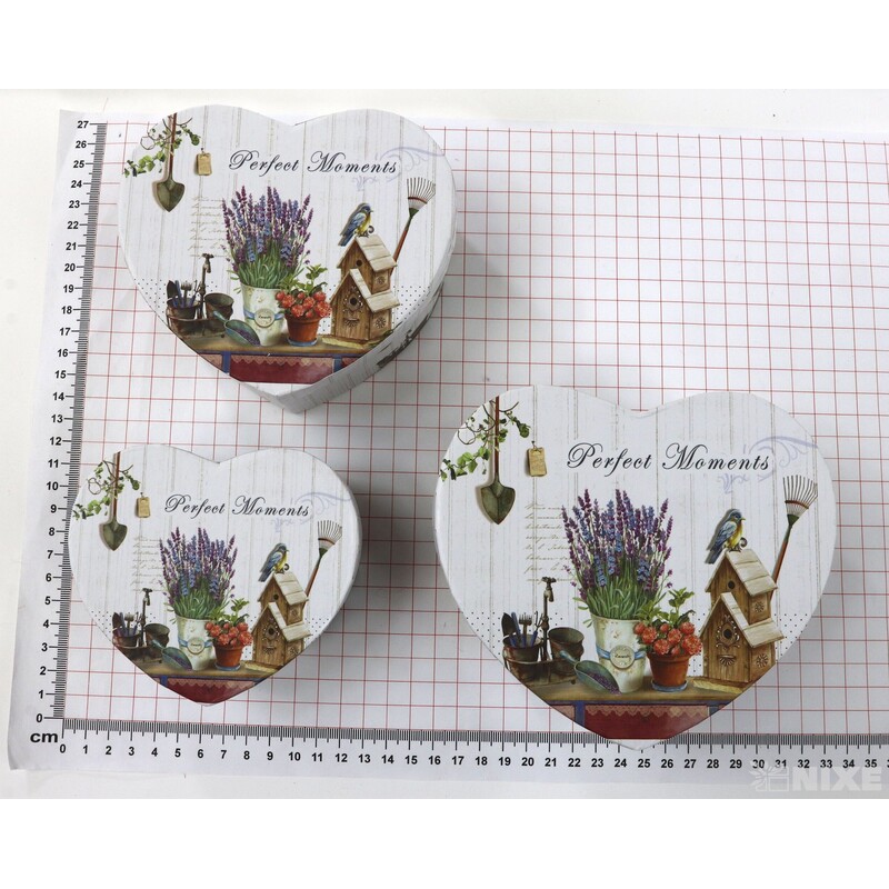 KRABICE SRDCE 13x7cm 11x6 10x5*