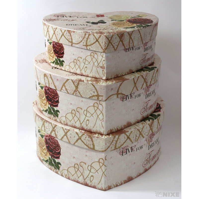 KRABICE SRDCE 20x9cm 19x8 17x6*