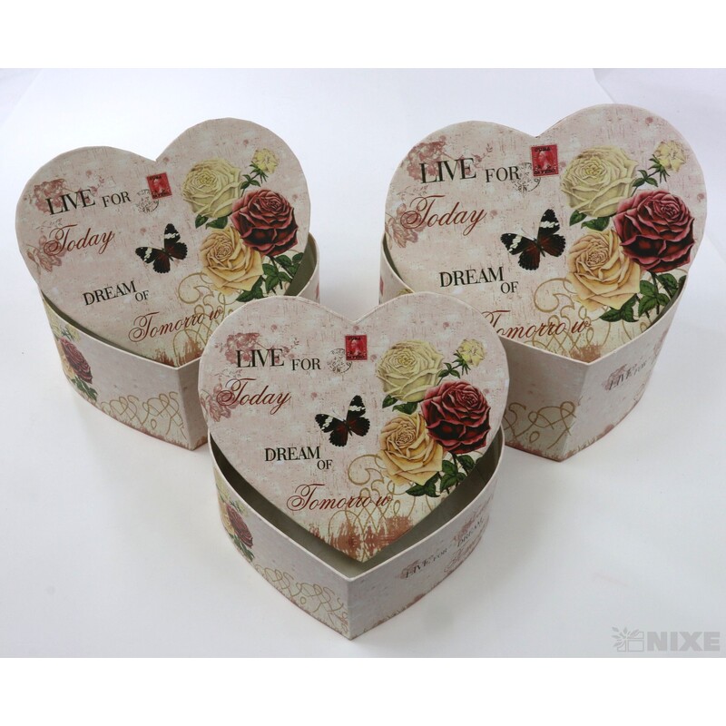 KRABICE SRDCE 20x9cm 19x8 17x6*