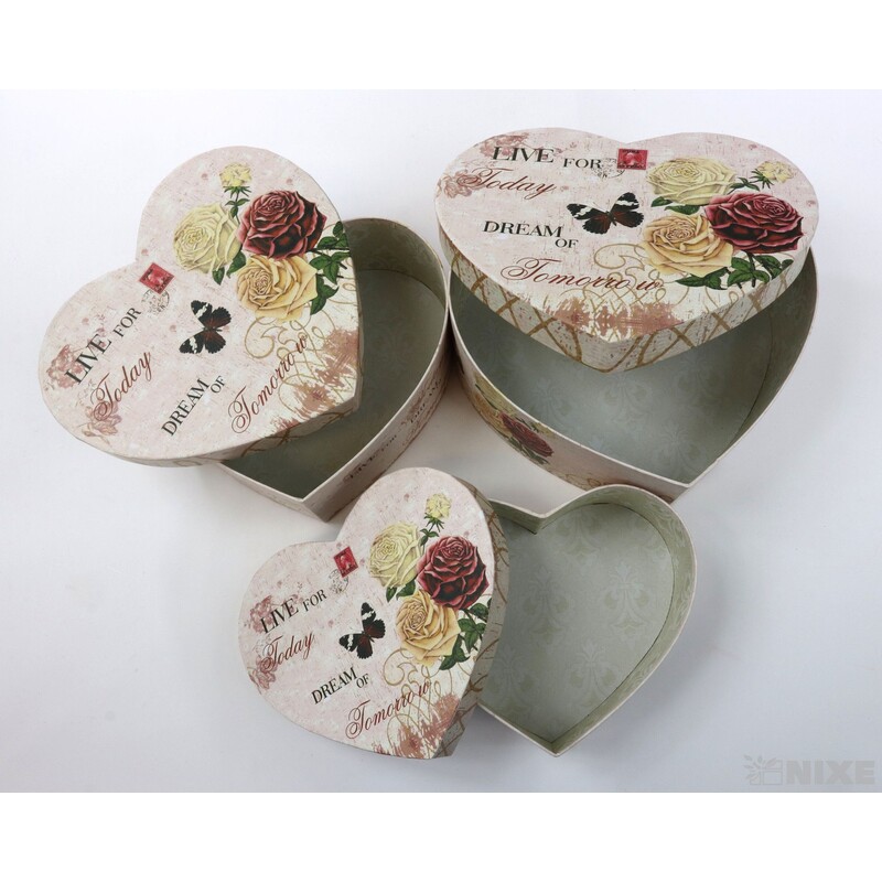 KRABICE SRDCE 20x9cm 19x8 17x6*