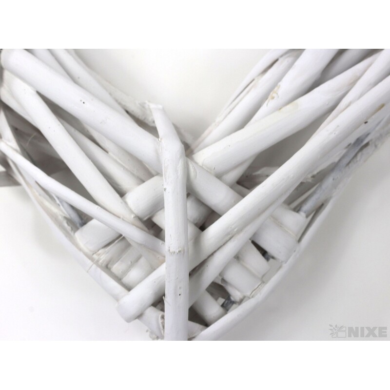 ZÁVĚS SRDCE 26cm*BÍLÁ