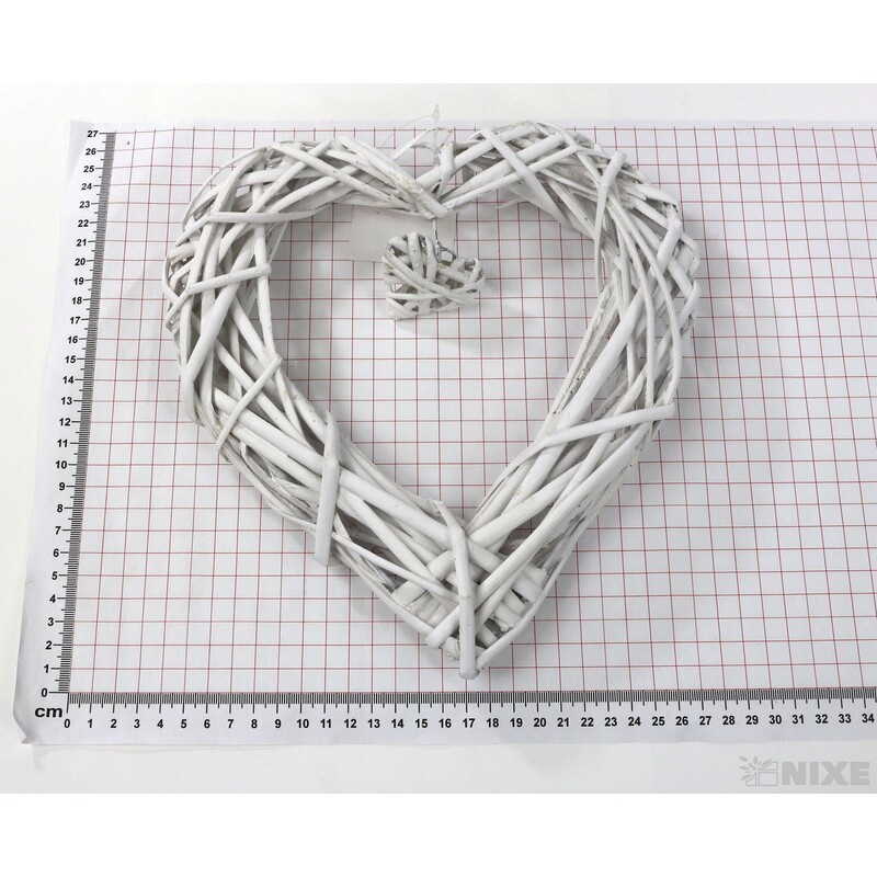 ZÁVĚS SRDCE 26cm*BÍLÁ