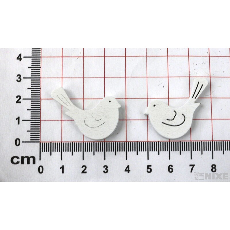 PTÁČEK 3,5cm 24ks*BÍLÁ