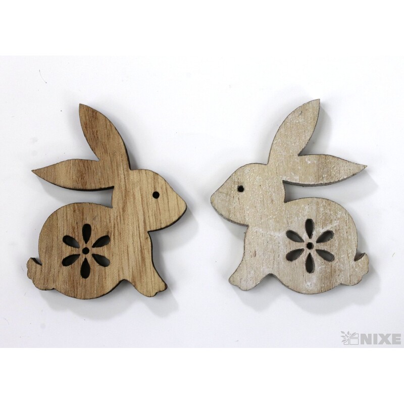 ZAJÍC 6ks 5cm*PŘÍRODNÍ