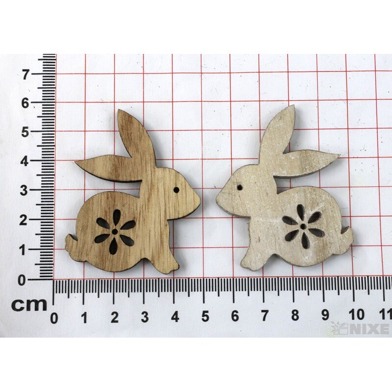 ZAJÍC 6ks 5cm*PŘÍRODNÍ