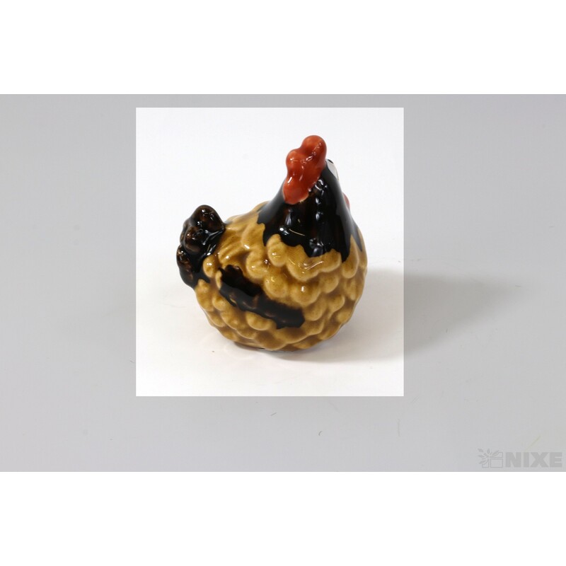 SLEPICE KERAMIKA 6x5cm*HNĚDÁ