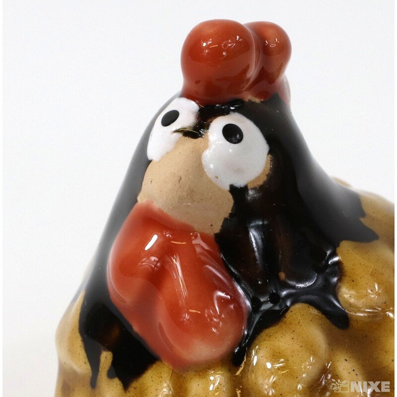 SLEPICE KERAMIKA 6x5cm*HNĚDÁ