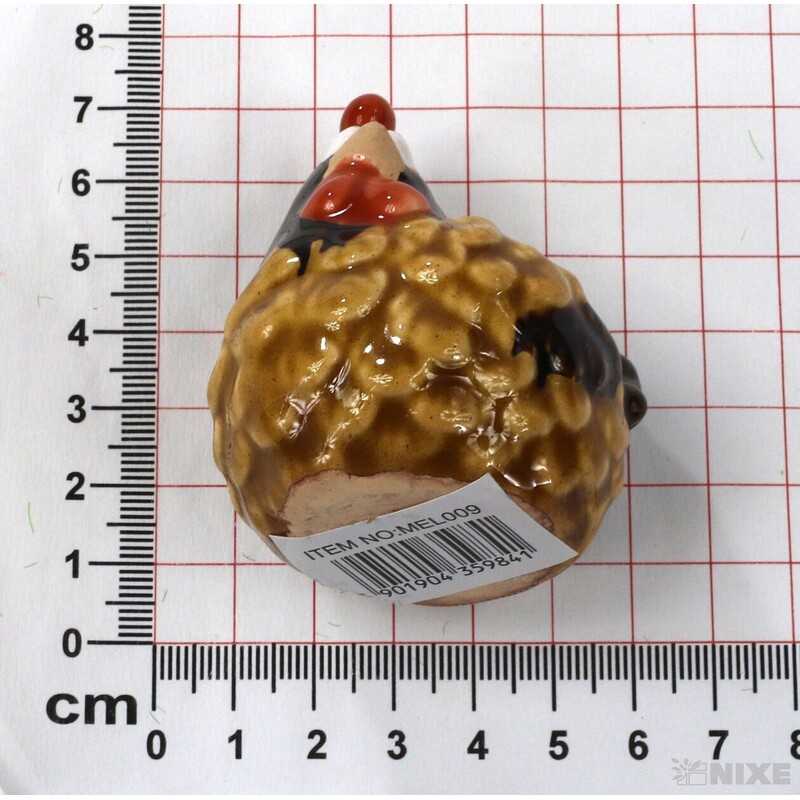 SLEPICE KERAMIKA 6x5cm*HNĚDÁ