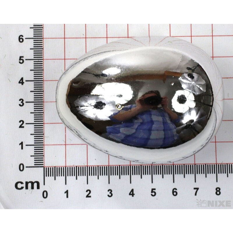 VAJÍČKA KERAMIKA 8x5cm*STŘÍBRNÁ