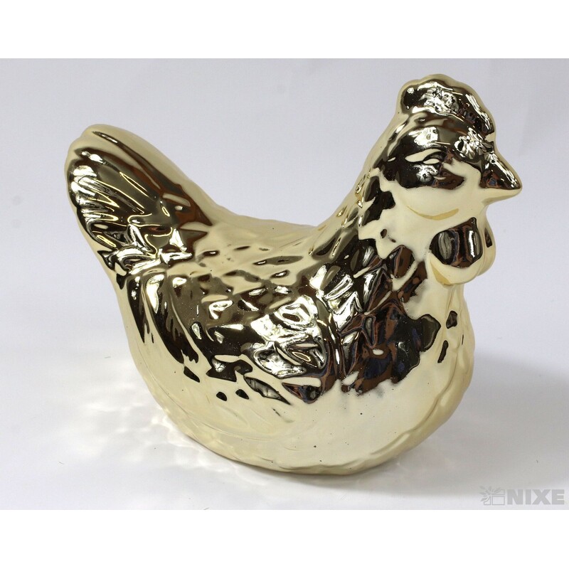 SLEPICE KERAMIKA 14x11cm*ZLATÁ