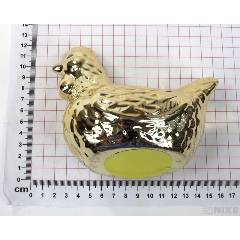 SLEPICE KERAMIKA 14x11cm*ZLATÁ