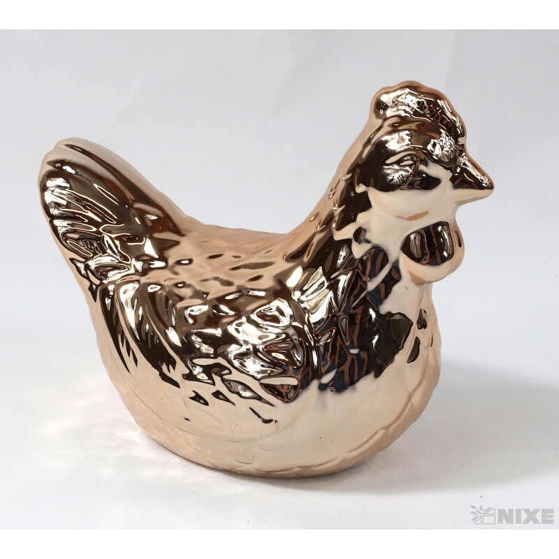 SLEPICE KERAMIKA 14x11cm*MĚDENÁ