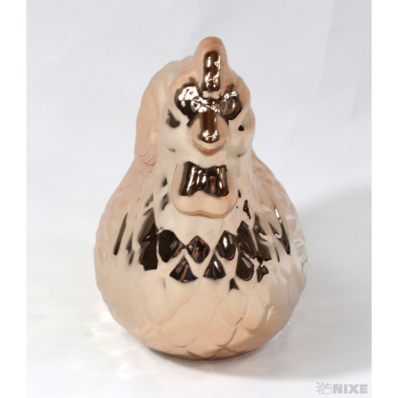 SLEPICE KERAMIKA 14x11cm*MĚDENÁ