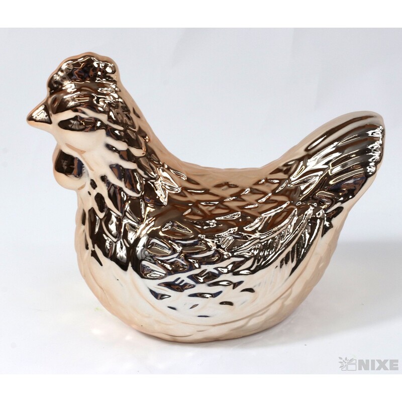 SLEPICE KERAMIKA 14x11cm*MĚDENÁ