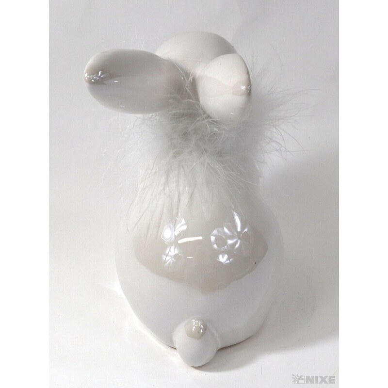 ZAJÍC KERAMIKA 14cm*BÍLÁ