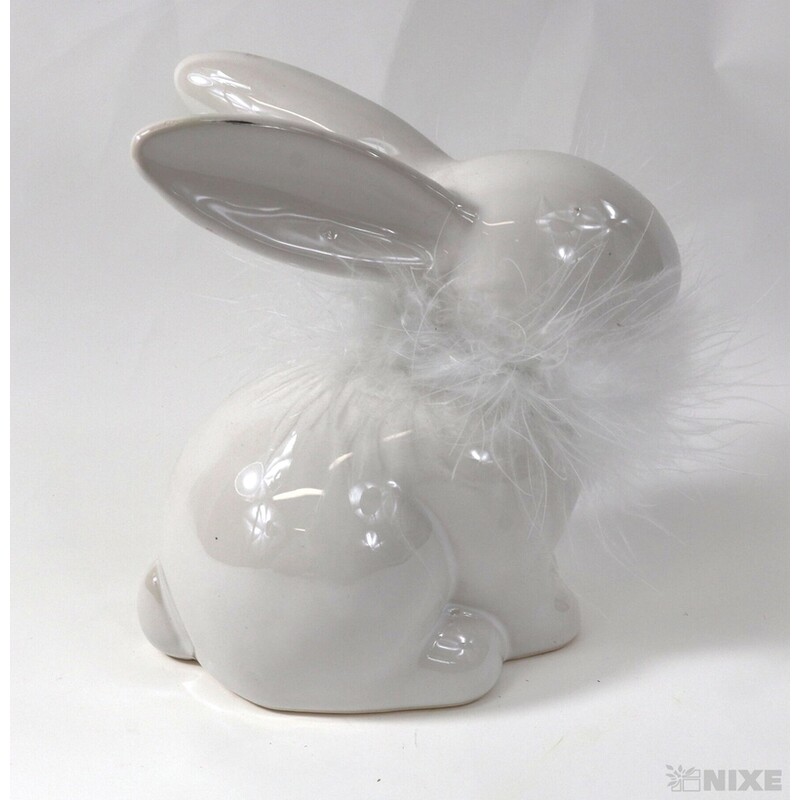 ZAJÍC KERAMIKA 14cm*BÍLÁ