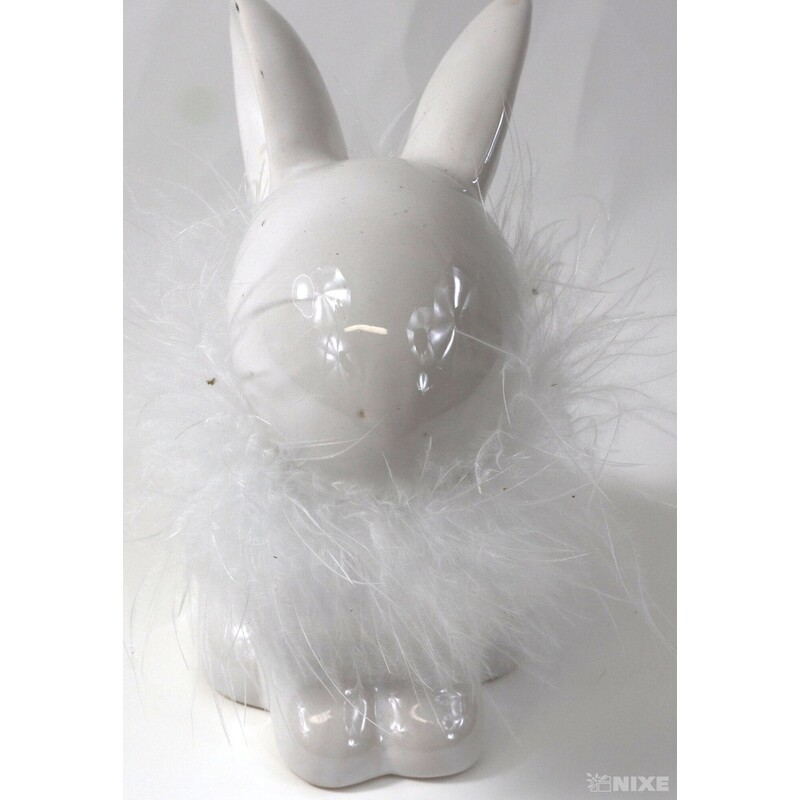 ZAJÍC KERAMIKA 14cm*BÍLÁ