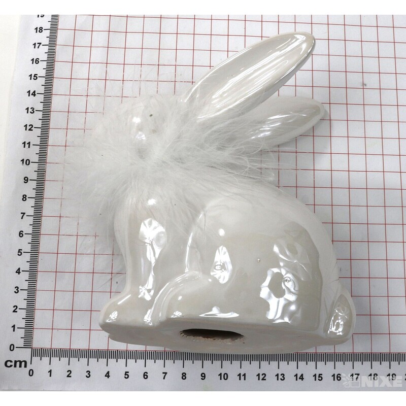 ZAJÍC KERAMIKA 14cm*BÍLÁ