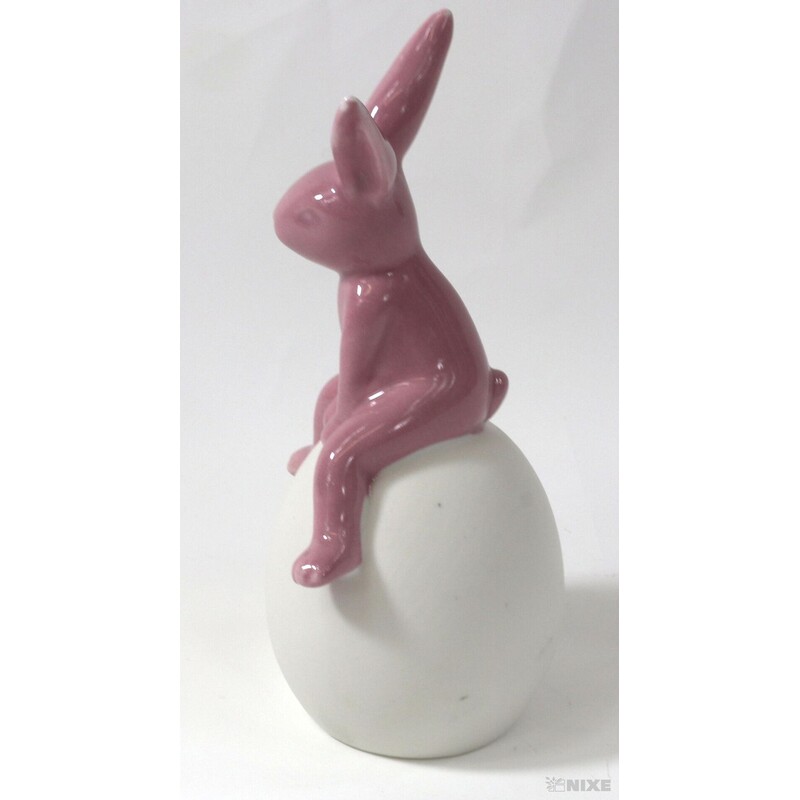 ZAJÍC KERAMIKA 16cm*RŮŽOVÁ