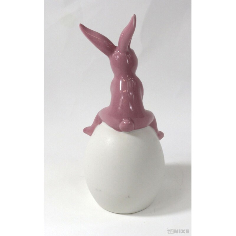 ZAJÍC KERAMIKA 16cm*RŮŽOVÁ