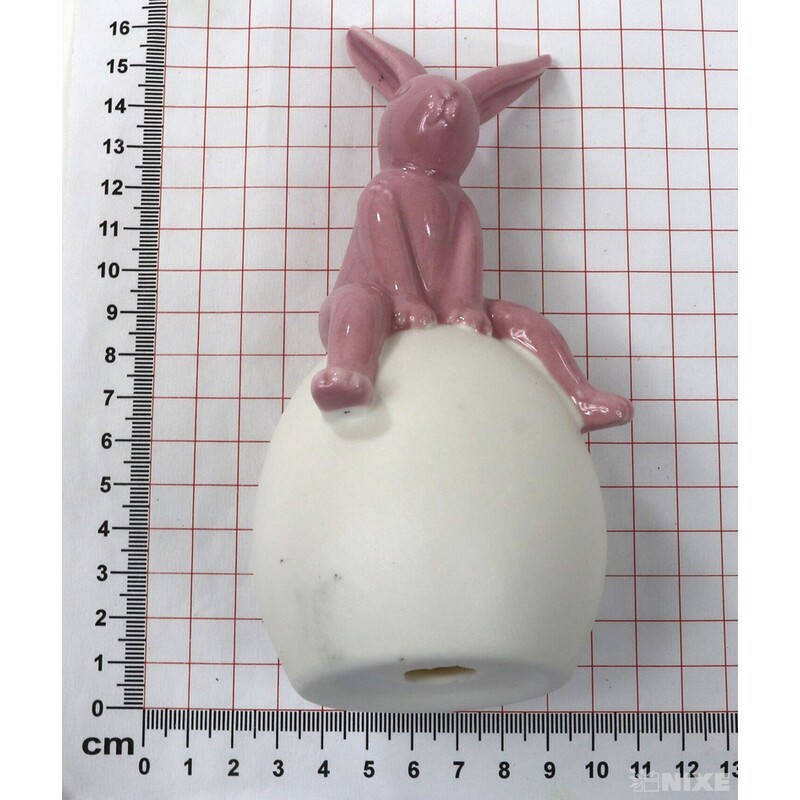 ZAJÍC KERAMIKA 16cm*RŮŽOVÁ