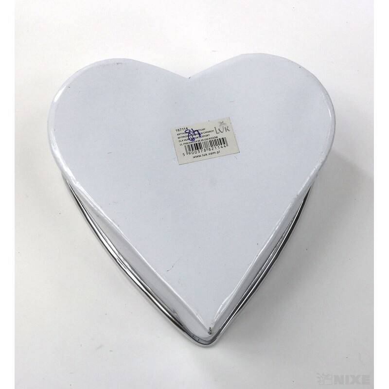 MISKA PLECH SRDCE 14x5cm*BÍLÁ