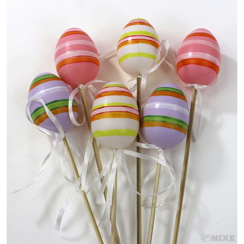 ZÁPICH VAJÍČKA 6ks 6x25cm*MIX BAREV