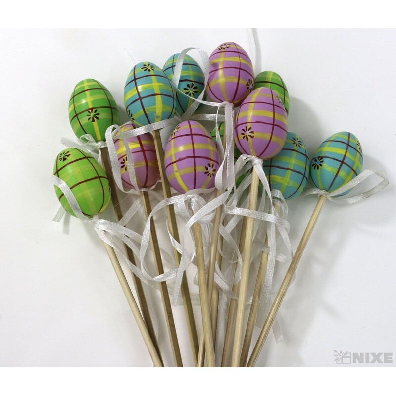 ZÁPICH VAJÍČKA 12ks 4x25cm*MIX BAREV