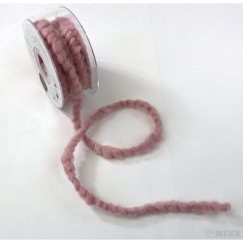 STUHA PLSTĚNÁ DRÁT 10mmx7m*RŮŽOVÁ