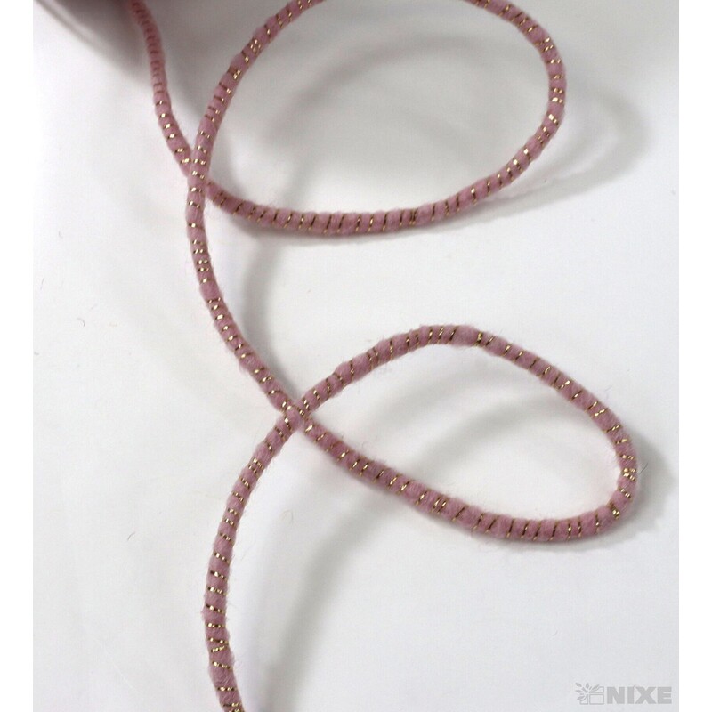 STUHA PLSTĚNÁ DRÁT 5mmx33m*RŮŽOVÁ+ZLATÁ