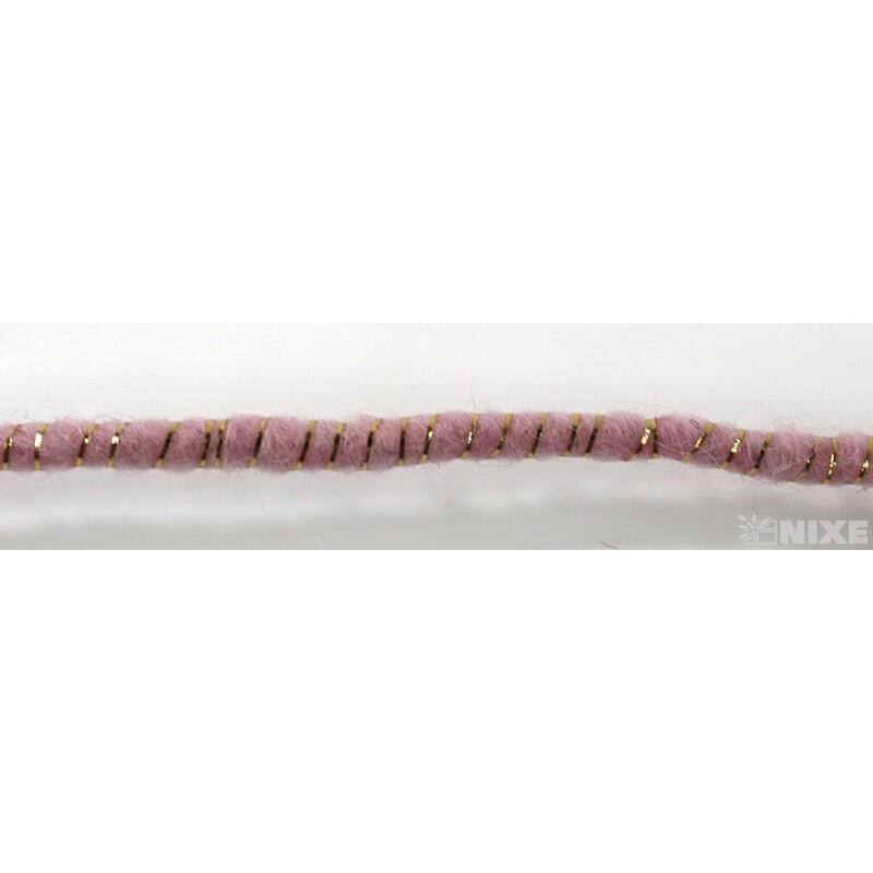 STUHA PLSTĚNÁ DRÁT 5mmx33m*RŮŽOVÁ+ZLATÁ