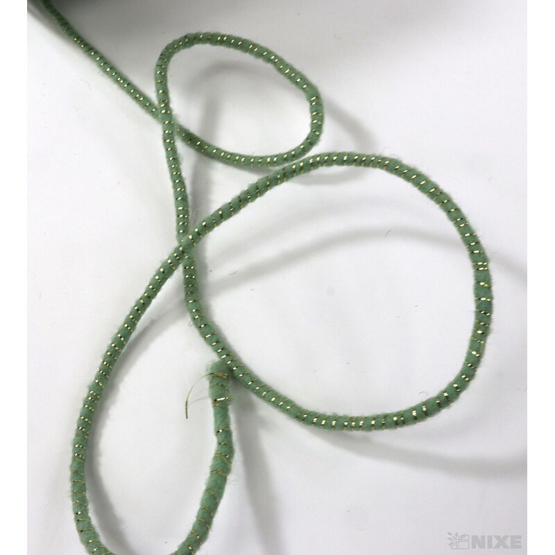 STUHA PLSTĚNÁ DRÁT 5mmx33m*TYRKYSOVÁ+ZLATÁ