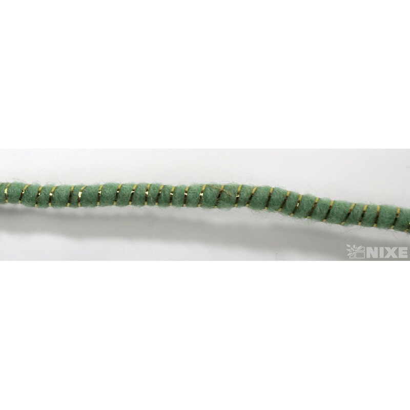 STUHA PLSTĚNÁ DRÁT 5mmx33m*TYRKYSOVÁ+ZLATÁ