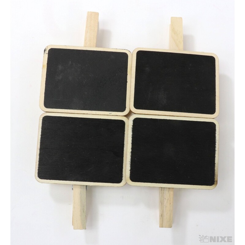 KOLÍČEK TABULE 6,5x7cm 4ks*ČERNÁ