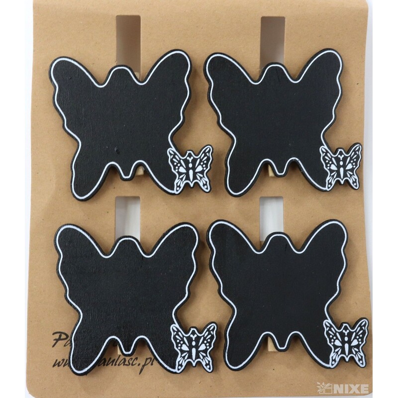 KOLÍČEK MOTÝL 6x5,5cm 4ks*ČERNÁ