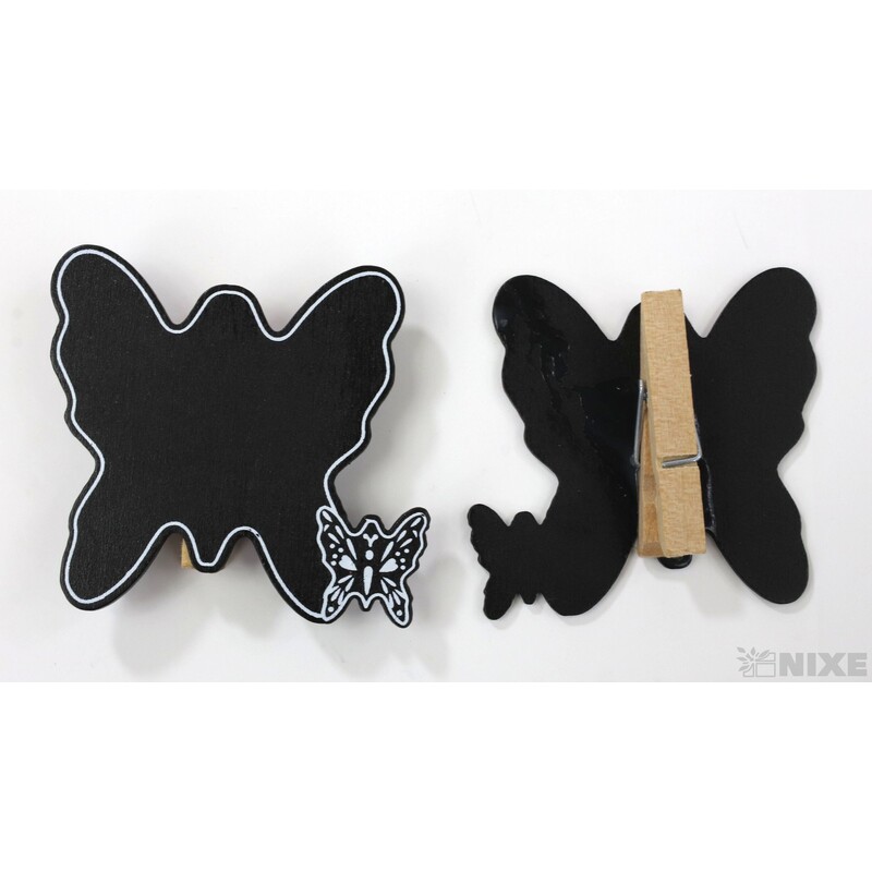 KOLÍČEK MOTÝL 6x5,5cm 4ks*ČERNÁ