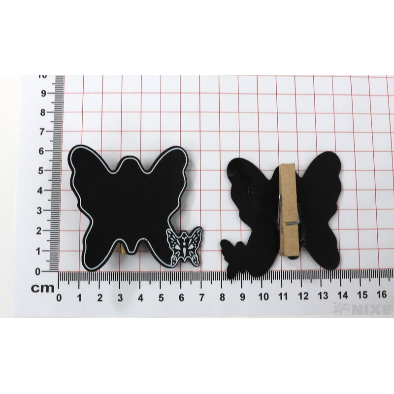 KOLÍČEK MOTÝL 6x5,5cm 4ks*ČERNÁ