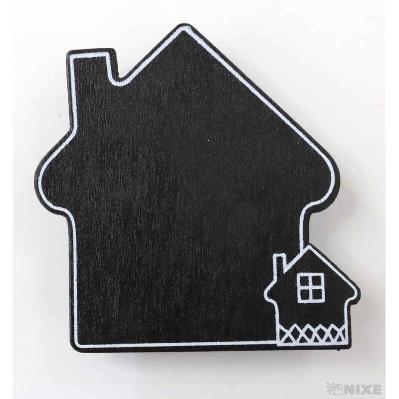 KOLÍČEK DOMEČEK 6cm 4ks*ČERNÁ