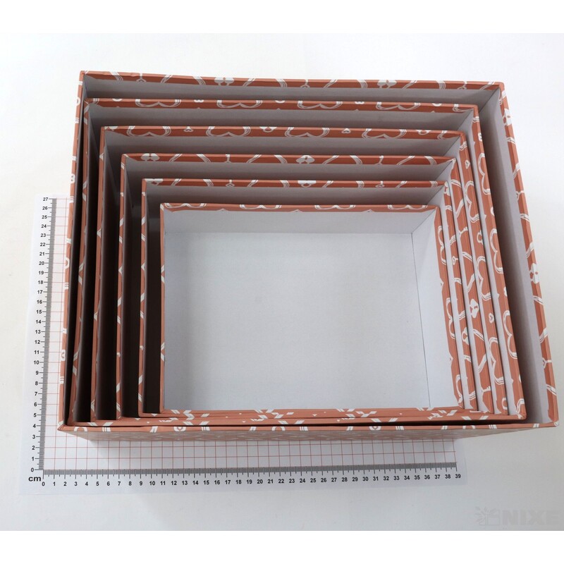 KRABICE 35x16x28cm 33x14x26 31x12x24 29x10x22 27x20x8 25x18x6*RŮŽOVÁ