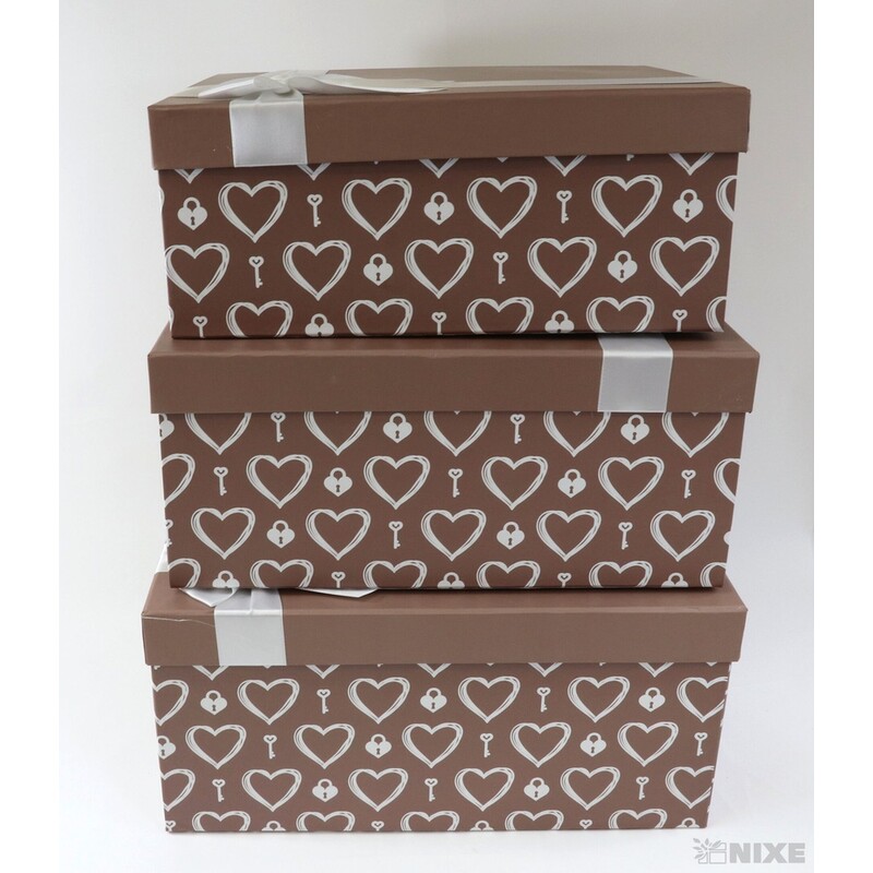 KRABICE 35x16x28cm 33x14x26 31x12x24 29x10x22 27x20x8 25x18x6*HNĚDÁ