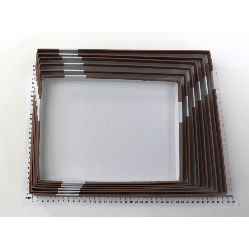 KRABICE 35x16x28cm 33x14x26 31x12x24 29x10x22 27x20x8 25x18x6*HNĚDÁ